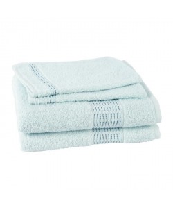 JULES CLARYSSE Lot de 2 serviettes  2 gants de toilette  15x21cm Jasmine  Bleu eau