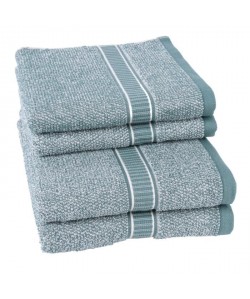 JULES CLARYSSE Lot de 2 serviettes  2 draps de bain Jasper  Bleu
