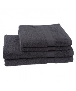 JULES CLARYSSE Lot de 2 serviettes  2 draps de bain  70x140cm Élégance  Anthracite