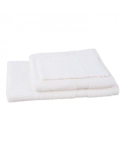 JULES CLARYSSE Lot de 1 serviette  1 drap de bain  1 gant de toilette Élégance  Ivoire