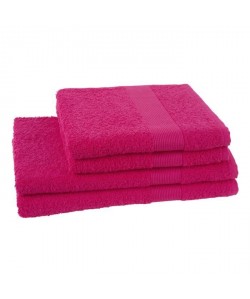 JULES CLARYSSE Lot de 2 serviettes  2 draps de bain Viva  Rose
