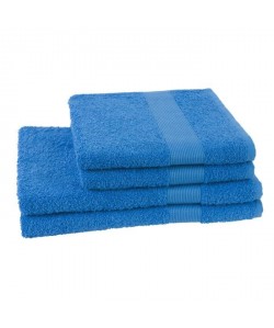 JULES CLARYSSE Lot de 2 serviettes  2 draps de bain Viva  Bleu