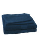 JULES CLARYSSE Lot de 2 serviettes  2 gants de toilette Viva  Bleu Marine