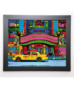 POTRON GÉRALDINE Image encadrée Hard Rock Café Broadway  47x57 cm  Multicolore