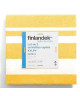 FINLANDEK Set de 2 Draps de douche KYLPY 70x140 cm rayures jaune moutarde et blanc