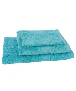 JULES CLARYSSE Lot de 1 serviette  1 drap de bain  1 gant de toilette Royale  Bleu océan