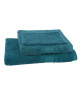 JULES CLARYSSE Lot de 1 serviette  1 drap de bain  1 gant de toilette Royale  Bleu pétrole