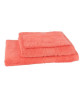 JULES CLARYSSE Lot de 1 serviette  1 drap de bain  1 gant de toilette Royale  Corail