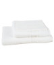 JULES CLARYSSE Lot de 1 serviette  1 drap de bain  1 gant de toilette Royale  Blanc