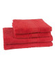JULES CLARYSSE Lot de 2 draps de bain  2 serviettes Royale  Rouge