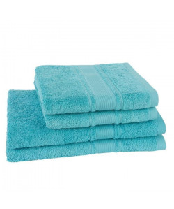 JULES CLARYSSE Lot de 2 draps de bain  2 serviettes Royale  Bleu océan