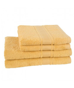 JULES CLARYSSE Lot de 2 draps de bain  2 serviettes Royale  Jaune