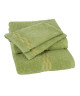 JULES CLARYSSE Lot de 1 drap 70x140 cm  1 serviette 50x100 cm  2 gants 15x21 cm Yeni vert