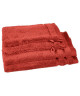 VENT DU SUD Lot 2 serviettes 30x50 cm  2 gants CALLISTO  Orange cuivre