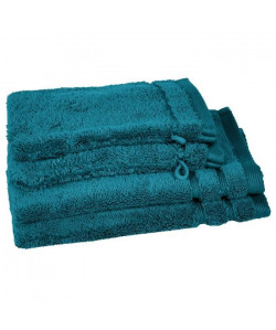 VENT DU SUD Lot 2 serviettes 30x50 cm  2 gants CALLISTO  Bleu cobalt