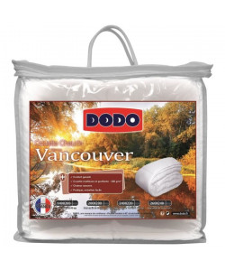 DODO Pack de couette VANCOUVER  1 couette chaude et 1 lot de 2 oreillers  200x200 cm  Blanc