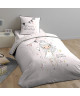 COTE DECO KIDS Love Princess Housse de Couette 100% Coton  140x200 cm avec 1 taie 63x63 cm