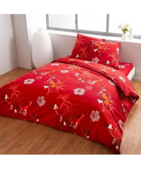 FINLANDEK Parure de couette Lotus  1 Housse de couette 200 x 200 cm  2 Taies d\'oreillers 63 x 63 cm