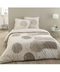 VISION Parure de couette 100% Coton ADELE Beige 200x200cm