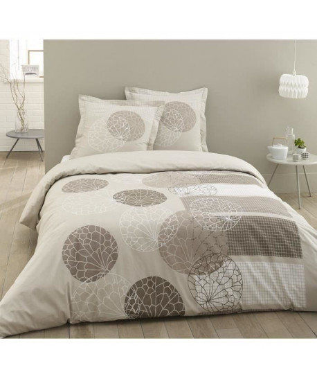 VISION Parure de couette 100% Coton ADELE Beige 200x200cm