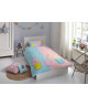 GOOD MORNING Parure de couette Coton SWEET CANDY   1 housse de couette 140x200cm  1 taie d\'oreiller 60x70cm  Rose