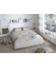 GOOD MORNING Parure de couette Coton Sailor  1 housse de couette 140x200cm  1 taie d\'oreiller 60x70cm  Couleur sable