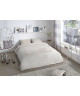 GOOD MORNING Parure de couette Coton Maartje  1 housse de couette 140x200cm  1 taie d\'oreiller 60x70cm  Blanc cassé