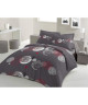 LOVELY HOME Parure de couette Minéral  1 housse de couette 200x200 cm  2 taies 65x65 cm Anthracite