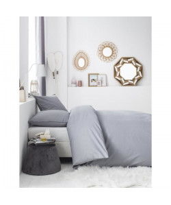 TODAY Parure de couette Coton Lavé STOCKHOLM KRIS QUARTZ  1 Housse de couette 220x240 cm  2 Taies d\'Oreillers 63x63 cm