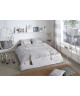 GOOD MORNING Parure de couette WINTER 100% coton  1 Housse de couette 220x240 cm  2 Taies d\'Oreillers  Blanc