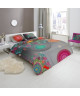 HIP Parure de couette Freya  1 housse de couette 200x200 cm  2 taies 60x70 cm gris, bleu et rose