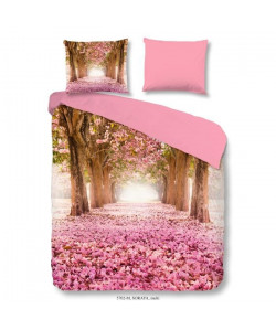 PURE Parure de couette Microfibre Soraya  1 housse de couette 220x240cm  2 taies 60x70cm  Rose