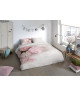 PURE Parure de couette Microfibre Marble Peonies  1 housse de couette 200x200cm  2 taies 60x70cm  Rose