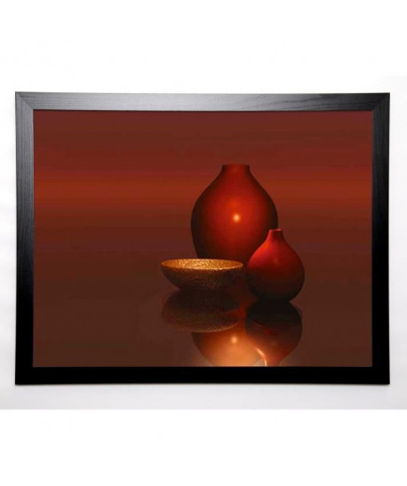 SCOBIE Image encadrée Red Vases with Bowl 67x87 cm Rouge