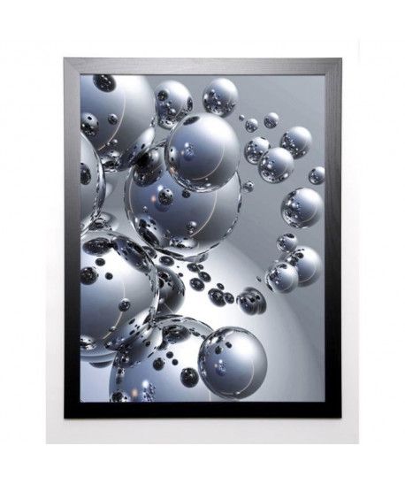 SCOBIE Image encadrée Silver Orbs 67x87 cm Gris