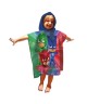 PJMASKS Poncho 100% coton 60x120cm  Vert Bleu Rouge