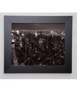 SETBOUN MICHEL Image encadrée Manhattan Est et le Queens 31x37 cm Gris