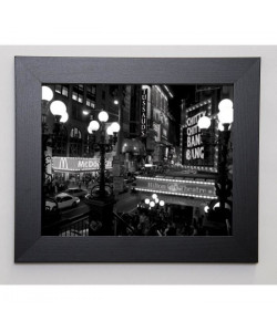 SETBOUN MICHEL Image encadrée 42nd Street Theater District 31x37 cm Gris