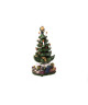 Figurine de Noël : Sapin de Noël musical en résine 10,5x21,5 cm