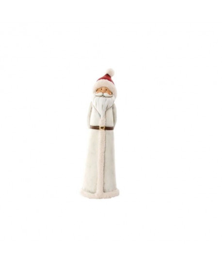 Personnage de Noël : Pere Noël en fibre 17x14,5x56 cm