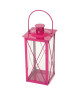 HOMEA Lanterne carrée en métal 30cm  Fuchsia