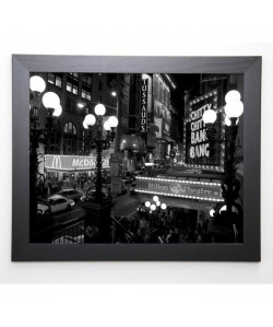 SETBOUN MICHEL Image encadrée 42nd Street Theater District  47x57 cm  Noir