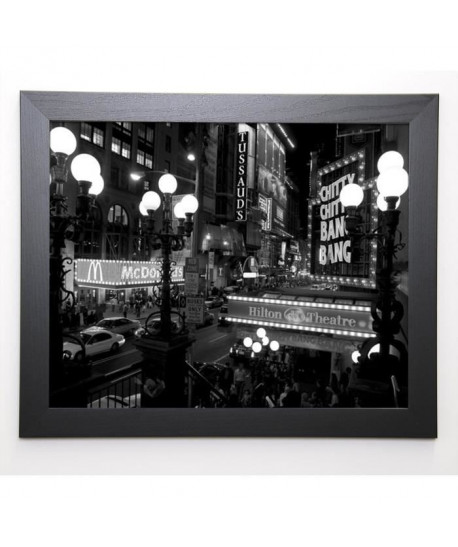 SETBOUN MICHEL Image encadrée 42nd Street Theater District  47x57 cm  Noir