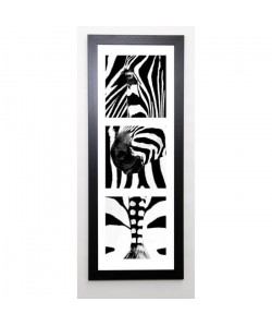 SETTE Image encadrée Zebra 40x102 cm Noir