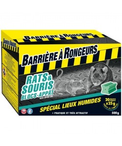 BARRIERE A RONGEURS Rats & Souris  BlocsAppât  20 blocs
