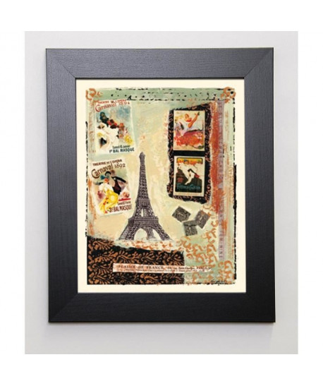 SIGRID M. Image encadrée Paris festif 31x37 cm Beige