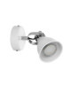 Spot Stanford LED GU10 4,5W ampoule fournie diametre 11,5 cm blanc mat et chrome