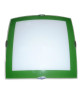 Plafonnier en verre 30x30 cm E27 60W vert
