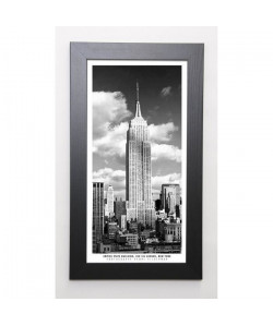 SILBERMAN Image encadrée Empire State Building 29,7x57 cm Gris