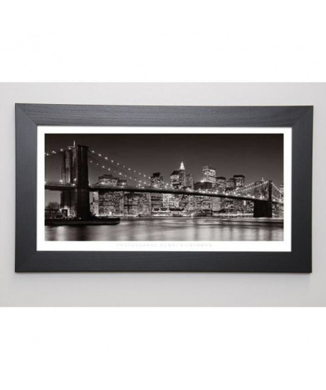 SILBERMAN Image encadrée Brooklyn Bridge, 2007 29,7x57 cm Gris